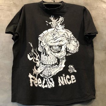 歐美高街FOG搖滾cec慵懶風骷髏頭hiphop嘻哈短袖男女重磅棉T恤潮