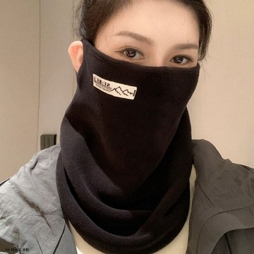 冬季加絨騎車防風套頭帽 防寒保暖機車騎行頭套 全臉護臉騎行面罩 男女純色掛耳圍脖