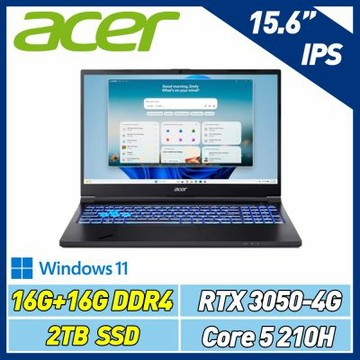 Acer 宏碁 Aspire 7 A715-59G-55LN 15.6吋效能特仕筆電(Core 5 210H/16G+16G/2TB SSD/RTX3050)