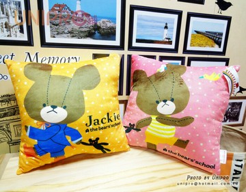 【UNIPRO】傑琪小熊學校 bears school 13吋 小熊學校 四方枕 方枕 靠枕 午安枕 抱枕 正版 台灣製