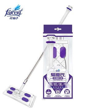 【蝦皮直營】驅塵氏 乾濕兩用鑽石拖(拖把1組+靜電紙5張+濕拖巾5張)