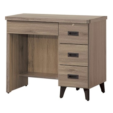 文創集 伊達2.9尺四抽書桌(三色可選)-88x55x76cm免組