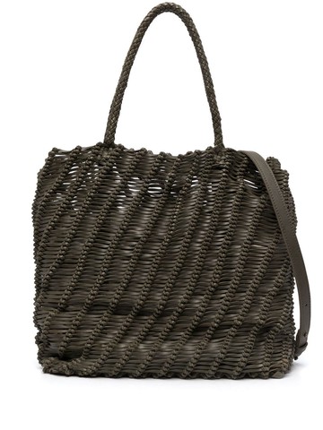 Officine Creative - Susan 02 Spiral woven tote bag - women - Calf Leather - One Size - Green