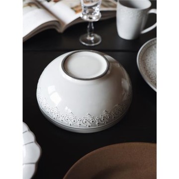 收集時光 羅馬假日 高溫灰陶浮雕系列 甜品小平盤 沙拉碗 馬克杯