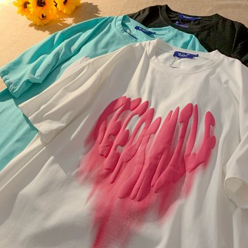 復古vintage短袖T恤女松版ins潮原宿chic港味百搭上衣