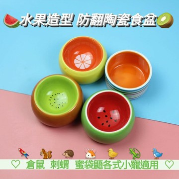 【鼠勾乙】 蜜袋鼯倉鼠 刺蝟 陶瓷防翻小食水果食盆 陶瓷食盒 造型食盆 寵物鼠 三線鼠 楓葉鼠 銀狐 布丁鼠
