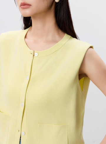 環保紙紗無袖針織上衣