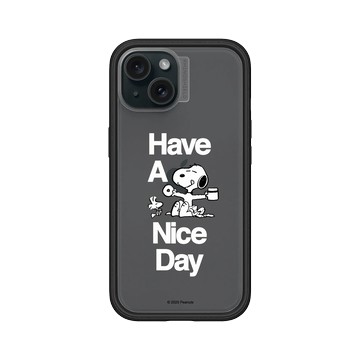 iPhone 15 Mod NX 黑 - 史努比 Snoopy - Have A Nice Day