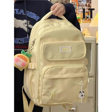 香港品牌高顏值簡約百搭雙肩包女高中學生初中生上課書包女大容量
