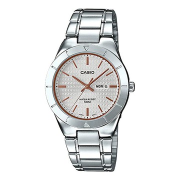 CASIO Analogue Series Waterproof Quartz Silver/White
