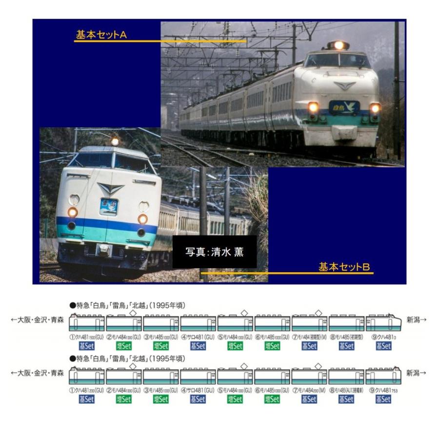 『新品即納』{RWM}98215 JR 485系特急電車(上沼垂色・白鳥)基本セットA(5両) Nゲージ 鉄道模型 TOMIX(トミックス)(20160901)  | LINEブランドカタログ