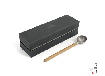 王德傳名家系列-原木不鏽鋼茶匙1入(握柄材質隨機)