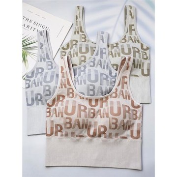 曼娜 U型美背運動背心薄款無痕固定一體乳膠免文胸無鋼圈瑜伽內衣