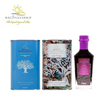 REGINATERRA 王后之地 義大利第一道冷壓初榨橄欖油500ml*2罐+春天紫標250ml/組/端午節