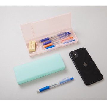 極光商城-多功能鉛筆盒半透明磨砂筆盒學生收納PP塑料文具盒小物品零件盒塑料工具盒磨頭盒