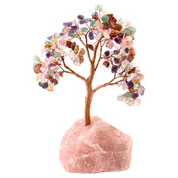 吉祥水晶 五行水晶招財發財樹  1個  14 x 8 x 18~20cm