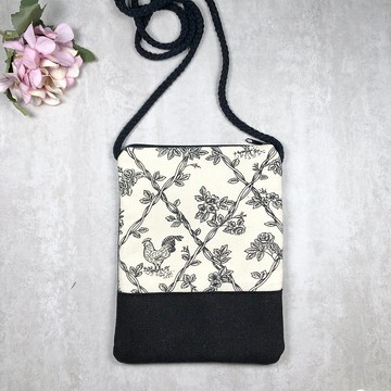電話包/肩背包/鈄背包/手機袋 / 手機包 ~ 花蔓 (D-25)