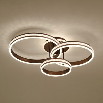 現代4頭圓側水晶客廳吸頂燈藝術設計師款臥室燈創意客房餐廳燈 幸福驛站