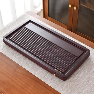 隱茶緣重竹茶盤托盤茶臺茶海長方形瀝水配排球家用簡約茶具配件