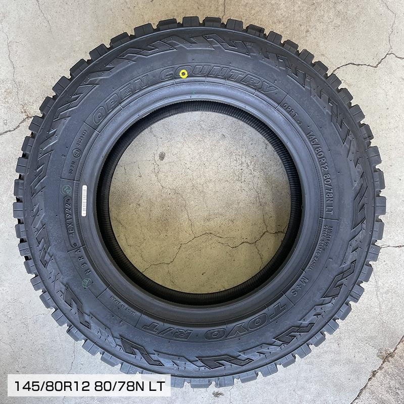 オープンカントリー RT 145/80R12 LT エンケイ サム タフ 12×4.0 ガン