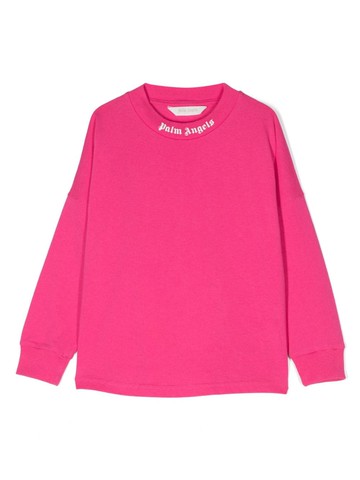 Palm Angels Kids - logo-print organic cotton T-shirt - kids - Organic Cotton - 6 yrs - Pink