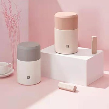 德國雙立人蝦粉白色燜燒罐燜燒杯700ml不銹鋼食物罐保溫飯盒粥桶