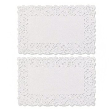 Livingda 方形蕾絲花邊紙 30 x 40 cm 100入  2套  白色
