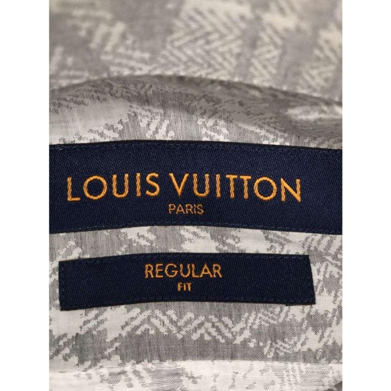 LOUIS VUITTON◇長袖シャツ/--/コットン/GRY/グレー/灰色/総柄/VCCM07