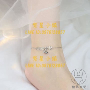 s925銀銅錢腳鏈女鈴鐺腳踝鏈簡約性感百搭個性小眾設計【繁星小鎮】