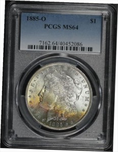 アンティークコイン コイン 金貨 銀貨 1885年-O モーガン ドル PCGS show original title MS-64-