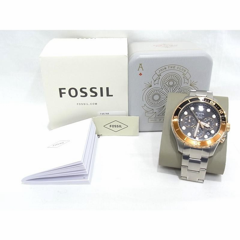 FOSSIL フォッシル FB-03 クロノグラフ FS5768 メンズ クオーツ 腕時計 【中古】【程度A+】【未使用品】 | LINEショッピング