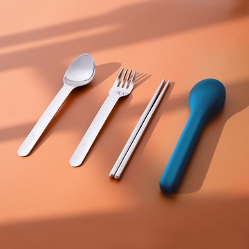 品牌訂製口袋餐具 | 三件組 二色可選 環保餐具