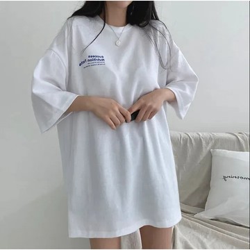 Vuja de 純棉 t恤 短袖上衣女 英文印花 T恤 韓國上衣 oversize T恤 寬鬆上衣 ins風 潮流衣服