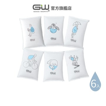 【官方直營】-GW水玻璃- 環保除濕袋150克 抗潮防霉 六入組(圖案隨機)