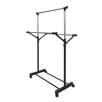 專利三桿多功能衣架 台灣製  87 x 51 x 111~160cm  電鍍銀