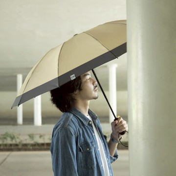 撞色強韌抗風反向傘 海霧藍