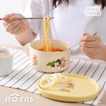 【Norns】DINOTAENG 陶瓷碗盤組- Norns Original Design 呆萌町 泡麵碗 點心盤 湯碗 盤子 餐具