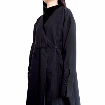 獨坐幽篁 交叉百摺洋裝 Organic Cotton & Recycle