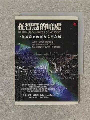 【書寶二手書T1／哲學_SPV】在智慧的暗處_梁永安, 彼得.金