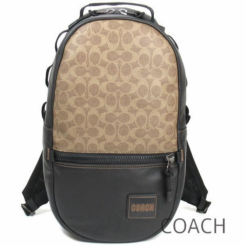 コーチ リュックサック バッグ メンズ Coach シグネチャー レザー 通販 Lineポイント最大get Lineショッピング