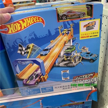 Hotwheels action 風火輪高臺競速套裝高臺競速車庫 軌道折疊
