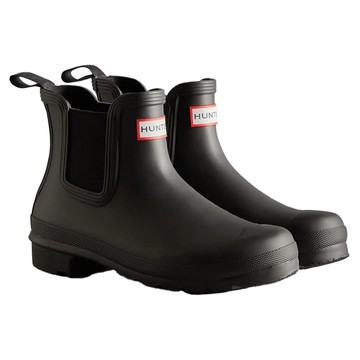 HUNTER Shoe Original切爾西霧面踝靴  黑色  24.5cm