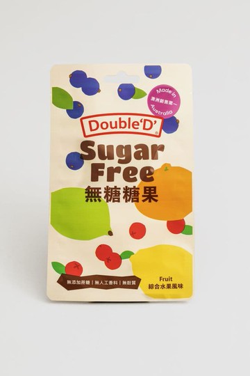 【澳洲DoubleD】無糖糖果35g 粽合水果*3包