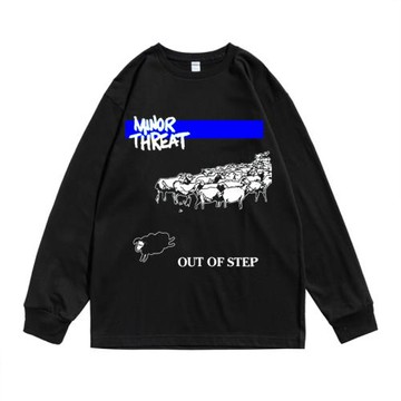 硬核朋克樂團Minor Threat樂隊搖滾T恤長袖寬松男女潮牌街頭純棉