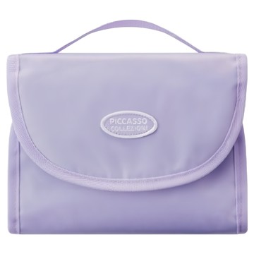 Piccasso 畢卡索 Collezioni 化妝包 多樣內部分隔袋 刷頭保護蓋 可拆卸網狀包  紫色  1個  17 x 21.5 x 5cm