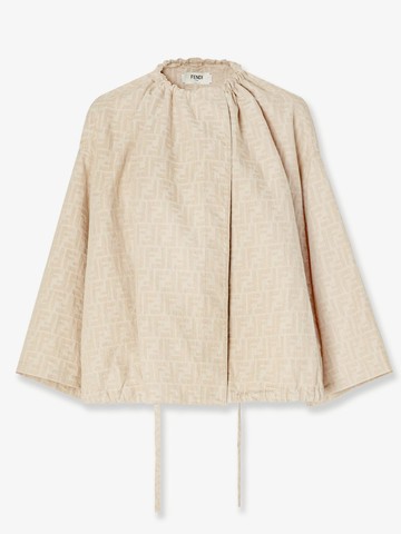 FF cotton and linen jacket - FENDI - gender_Woman