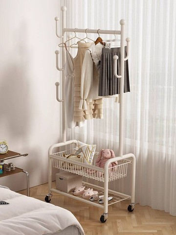 大學生寢室掛衣架臥室落地衣帽架家用陽臺晾曬衣桿宿舍簡易置物架