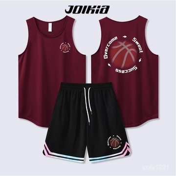 【臺灣出貨】籃球服運動背心男圓領T恤無袖訓練球衣寬鬆健身五分透氣短褲排汗衫運動背心套裝跑步健身套裝