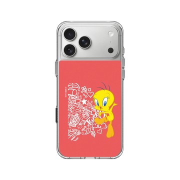 iPhone 17 Pro Max Clear Case（相機按鈕） 透明 - 樂一通 Looney Tunes - 亂花系列-崔弟