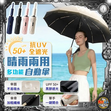 【節節收❎伸縮傘】加大安全自動傘 抗風強韌 黑膠防曬 一鍵開合 雙人特大傘面 三折伸縮 商務/情侶傘 防反彈不費力